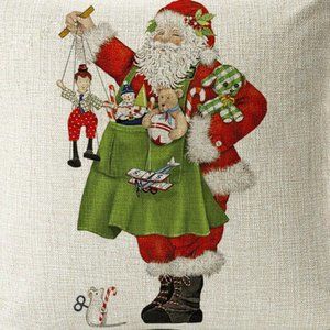 New Christmas Santa Claus Toys Pillow Cover
